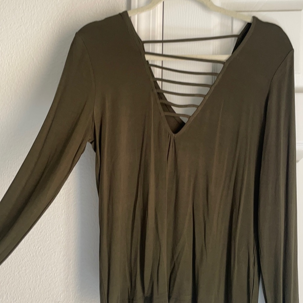 Green top with front detail